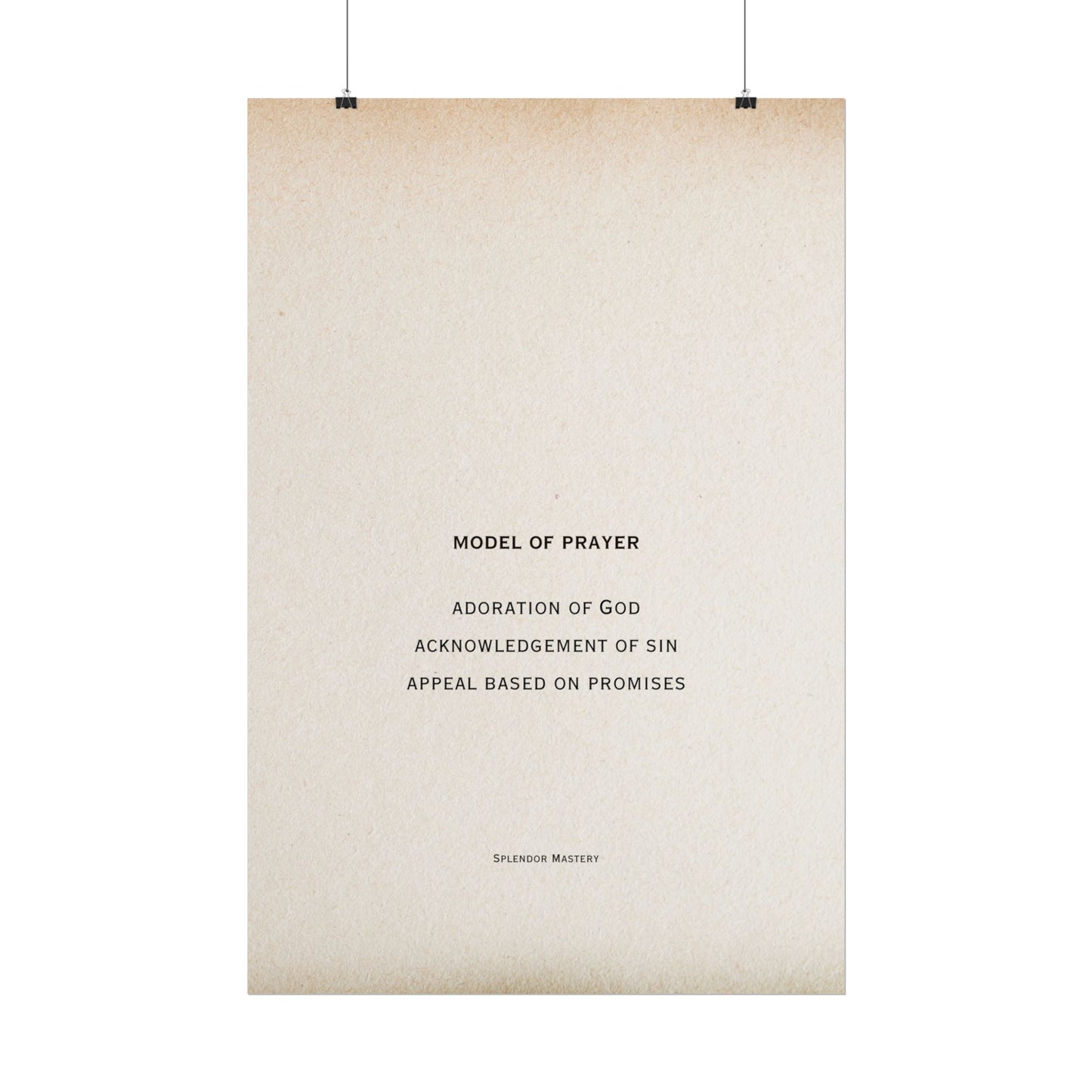 Model of Prayer Poster
