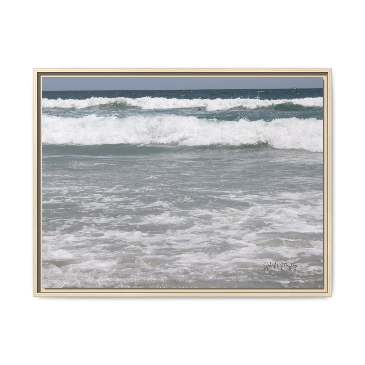 Ocean - Matte Canvas, Framed, Natural