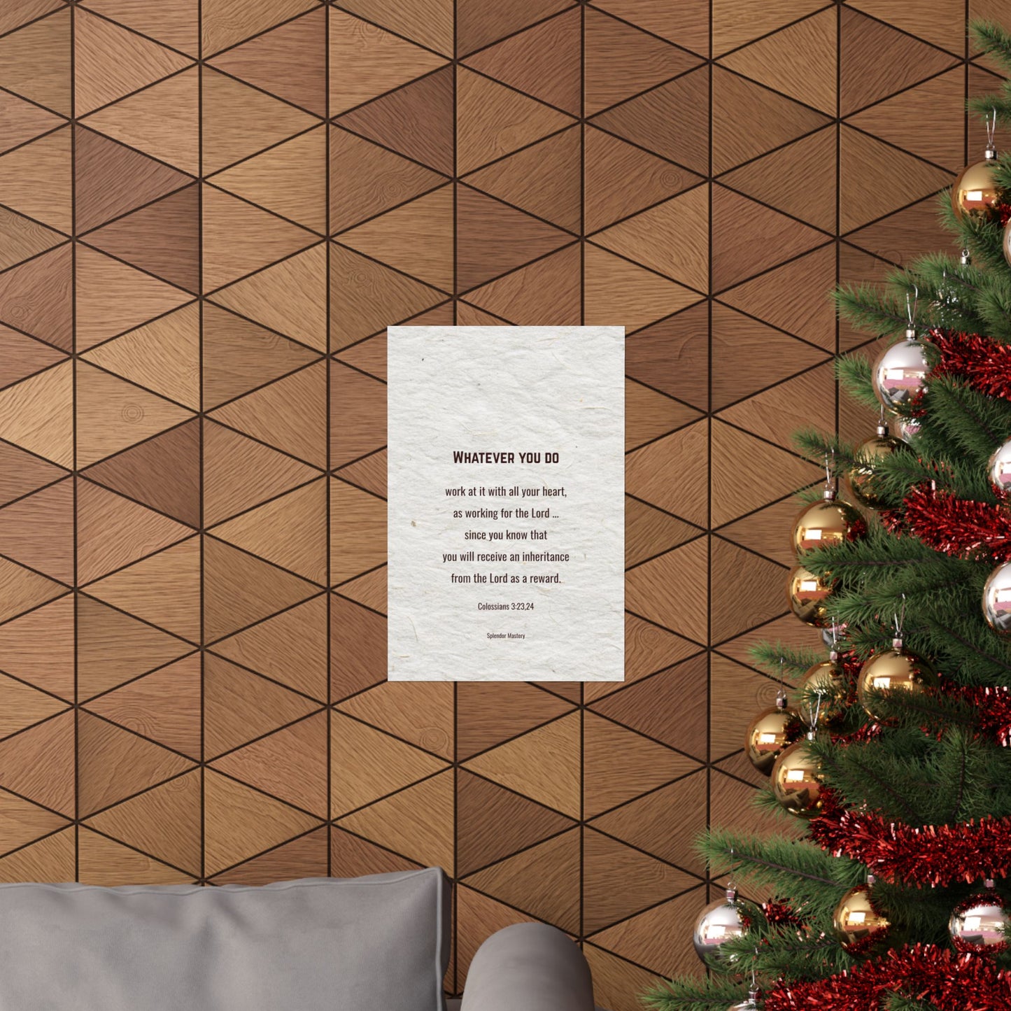 Colossians 3:23,24 Inspirational Matte Vertical Poster