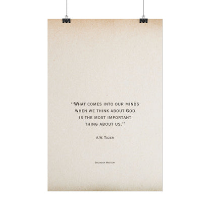 A.W. Tozer Quote, Poster