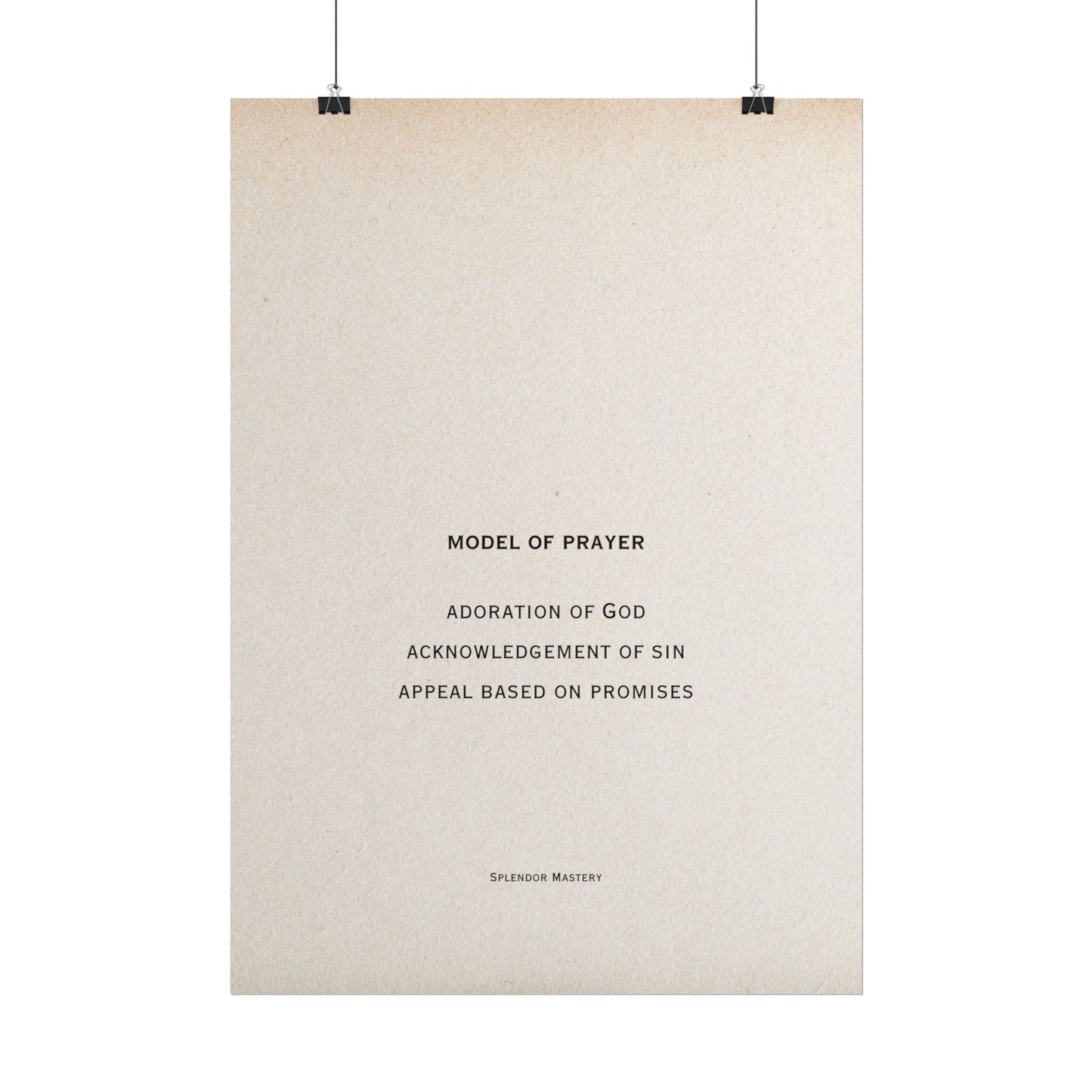 Model of Prayer Poster