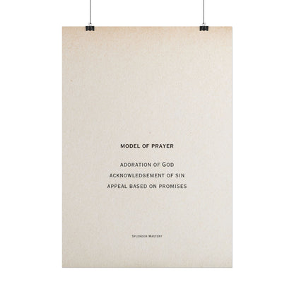 Model of Prayer Poster
