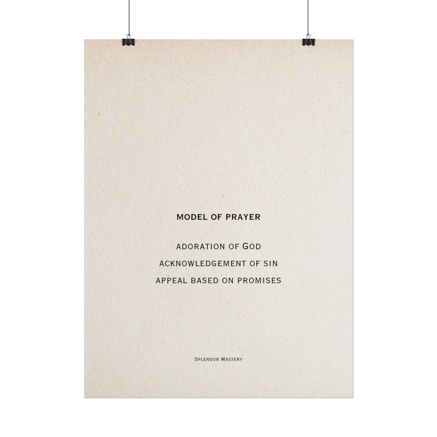 Model of Prayer Poster