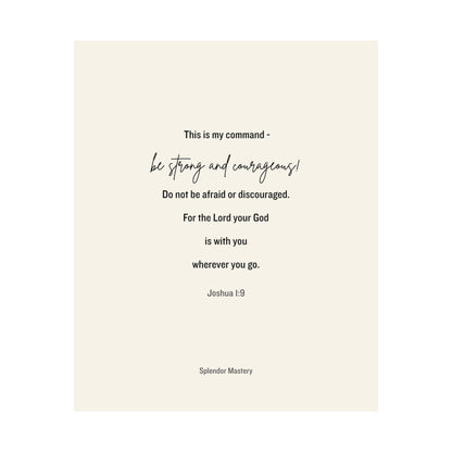 Joshua 1:9, Matte Vertical Poster