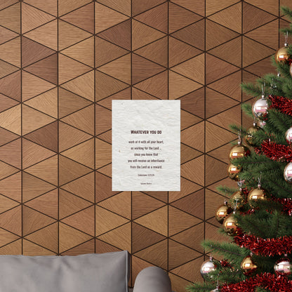 Colossians 3:23,24 Inspirational Matte Vertical Poster
