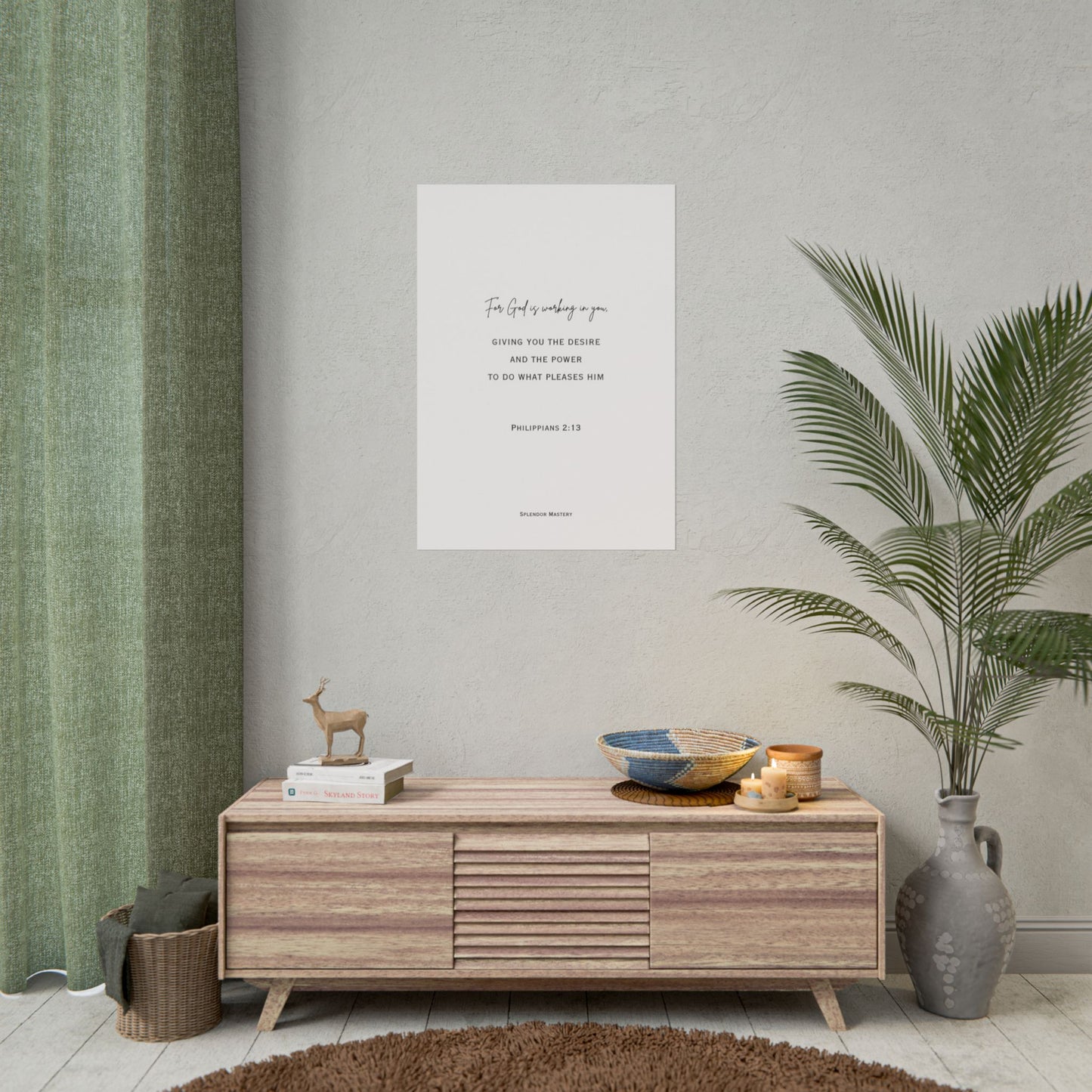Philippians 2:13, Rolled Poster, Vertical