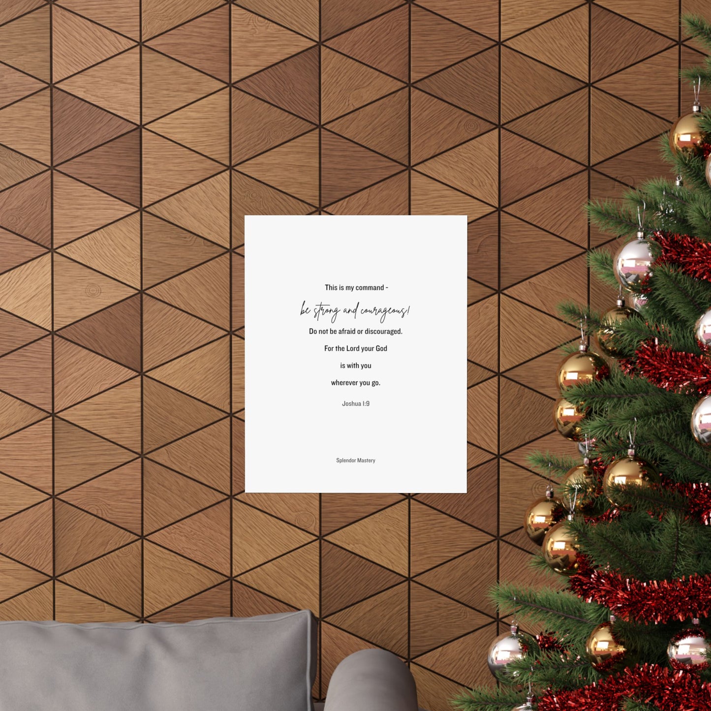 Joshua 1:9, Matte Vertical Poster
