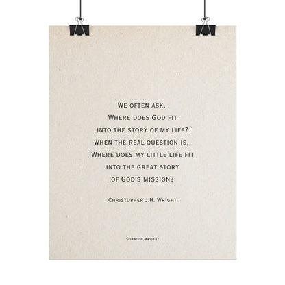Christopher J.H. Wright Quote, Poster