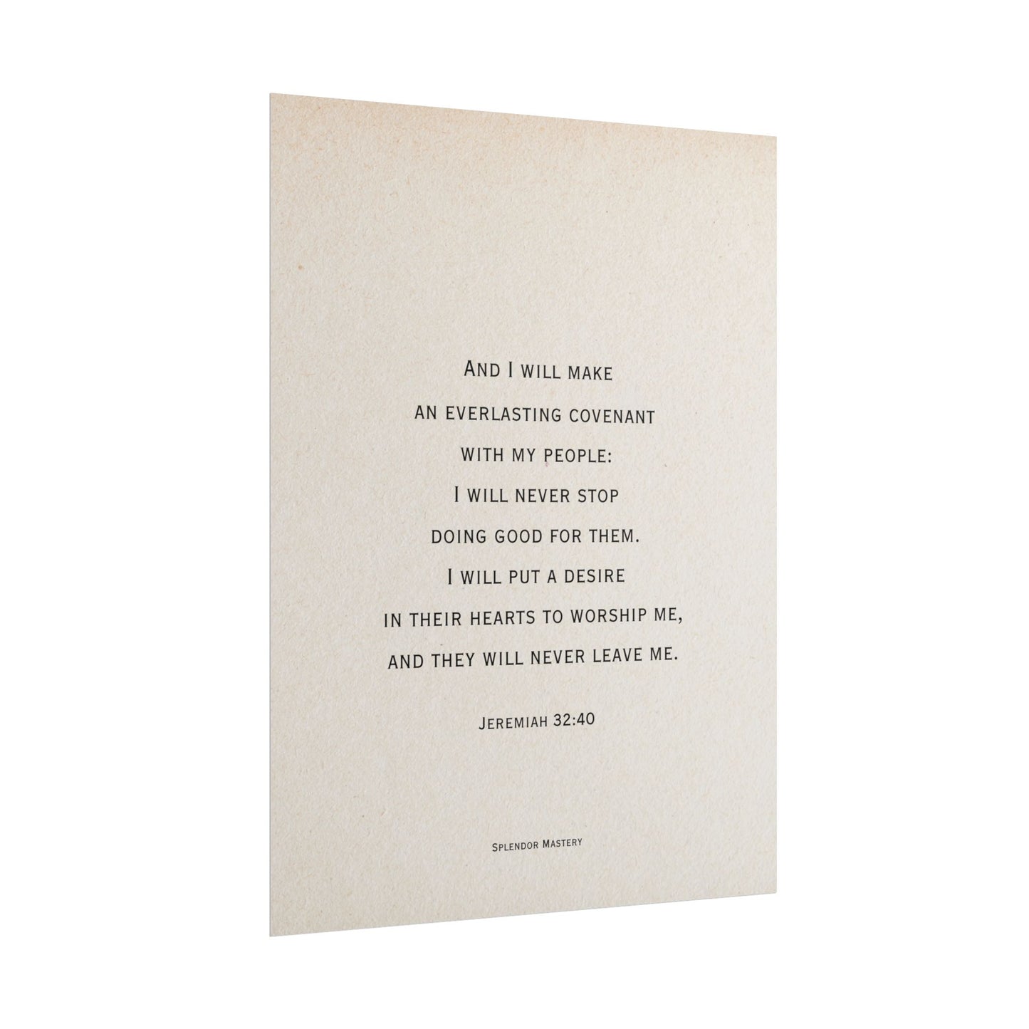 Jeremiah 32:40, Poster