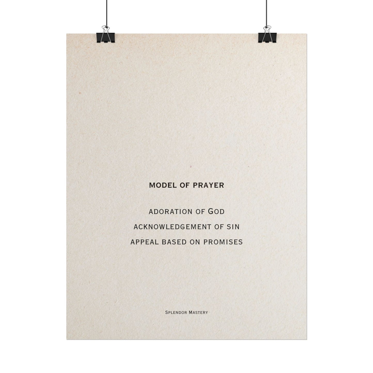 Model of Prayer Poster