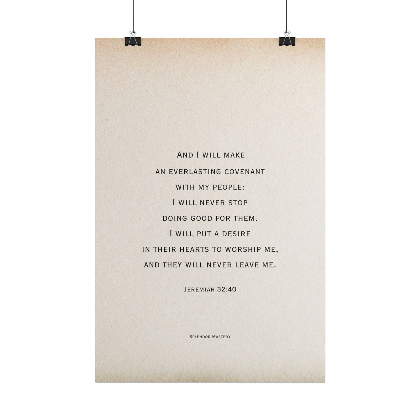 Jeremiah 32:40, Poster