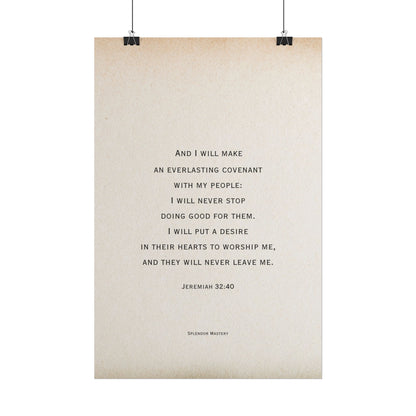 Jeremiah 32:40, Poster