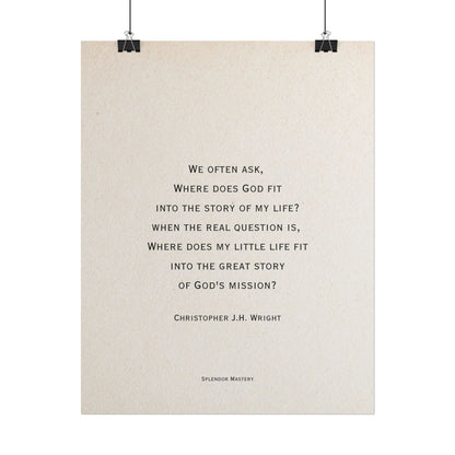 Christopher J.H. Wright Quote, Poster