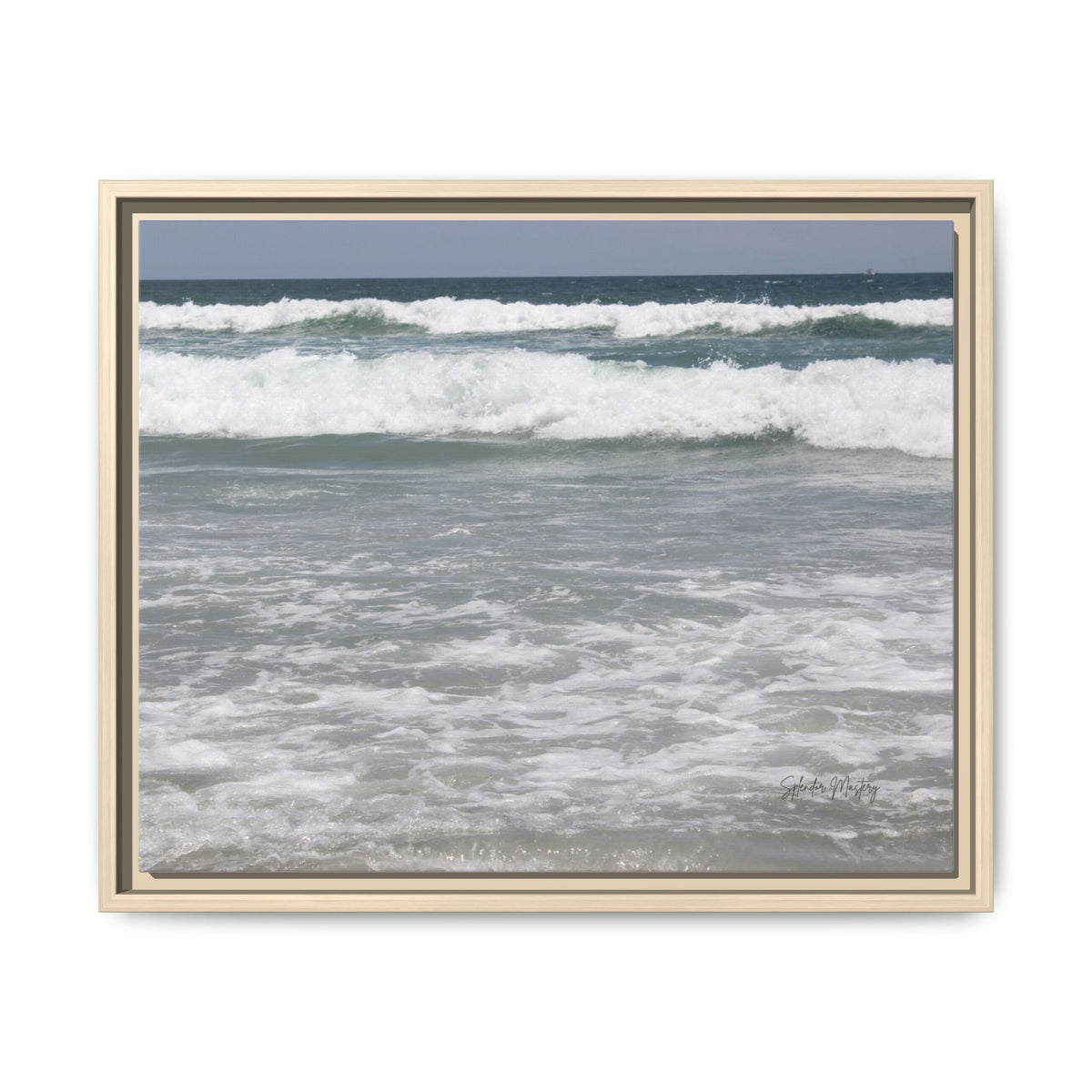 Ocean - Matte Canvas, Framed, Natural