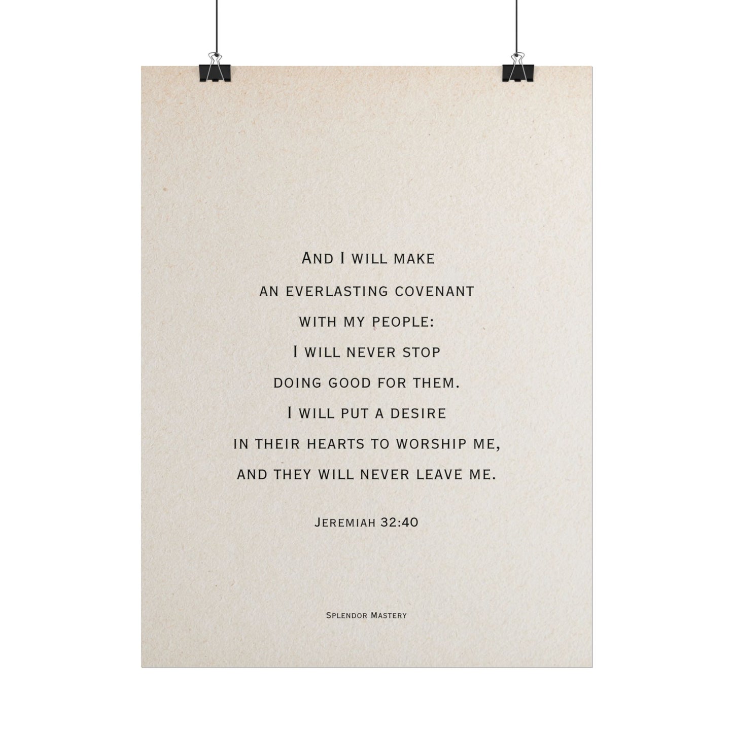 Jeremiah 32:40, Poster