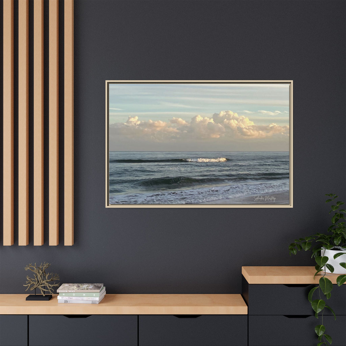 Ocean - Matte Canvas, Framed (Natural)