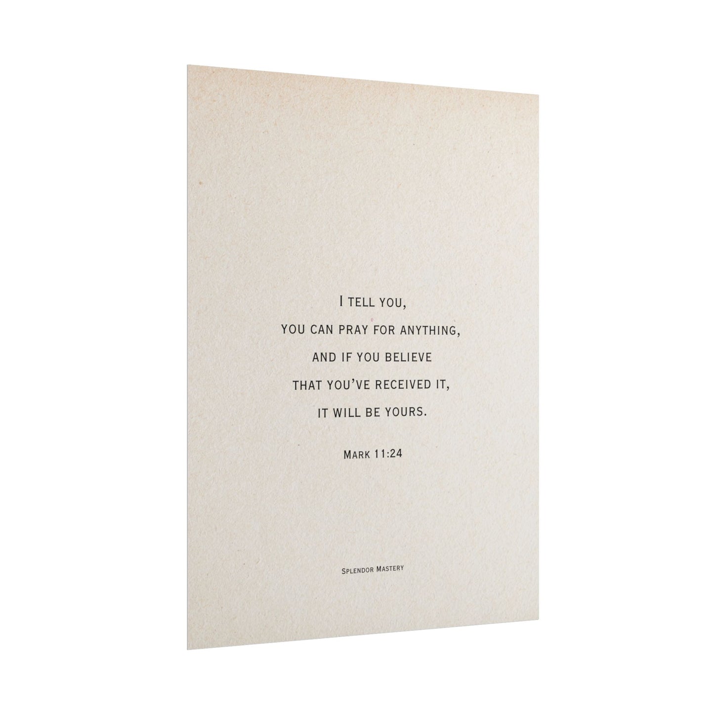 Mark 11:24, Prayer Poster